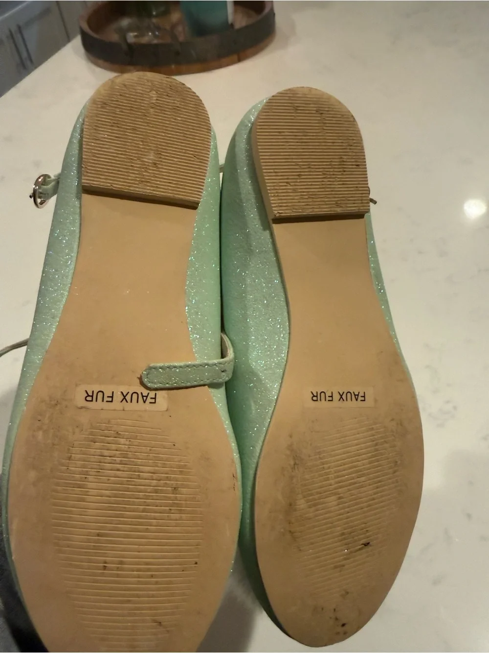 Janie and Jack x Disney Tinkerbell Pom Pom Mary Jane Flats
